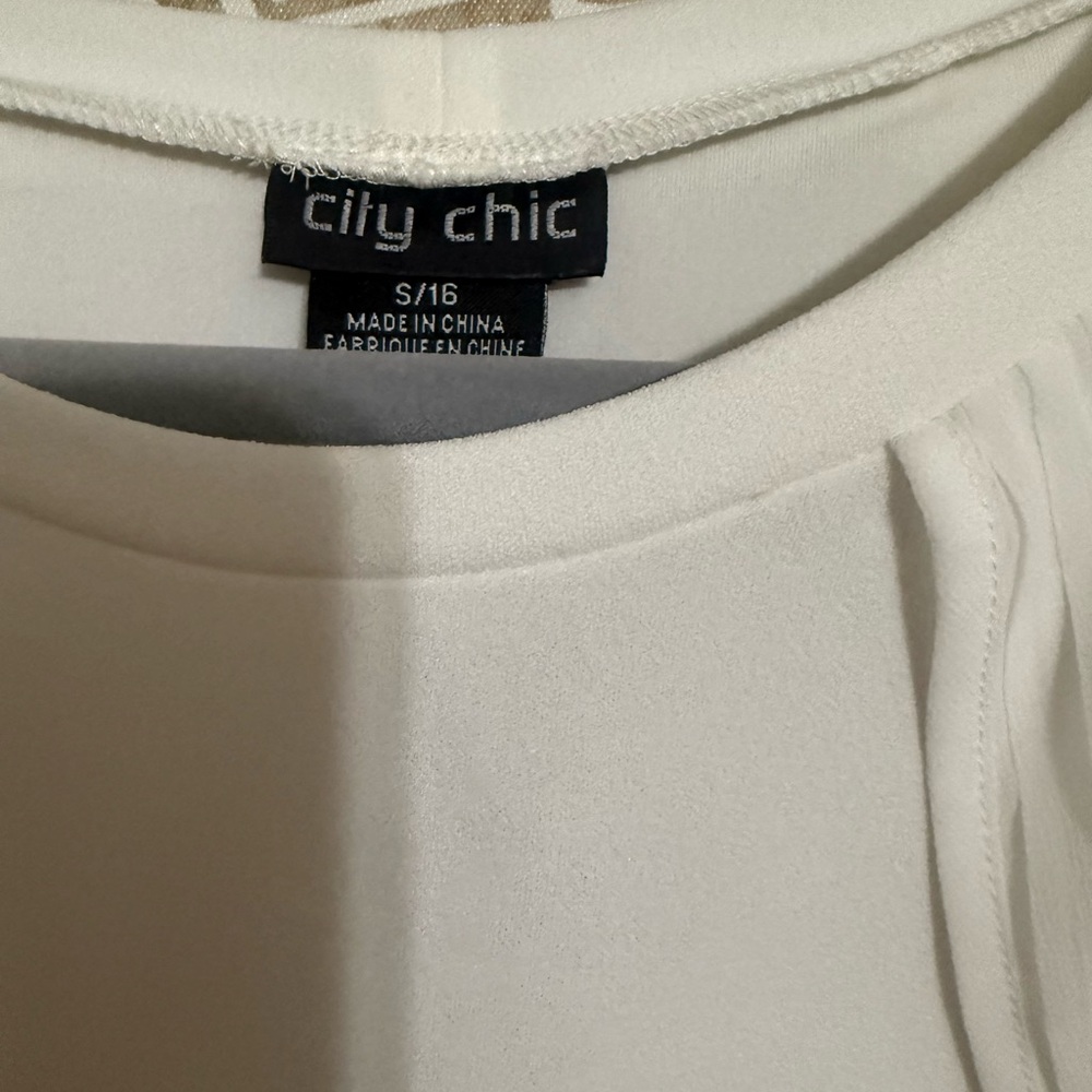 City Chic Cream Blouse - Picture 3 of 3